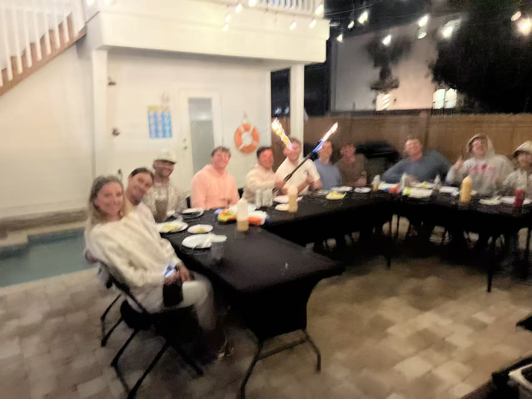 Hibachi fire show at private event Destin FL